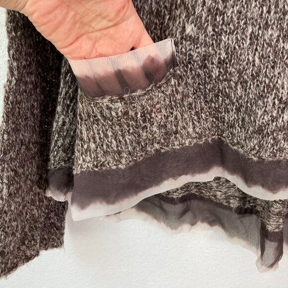 Viviana Uchitel Womens Small 100% Wool Pocket Sweater Long Sleeve Knit Top - Picture 9 of 13